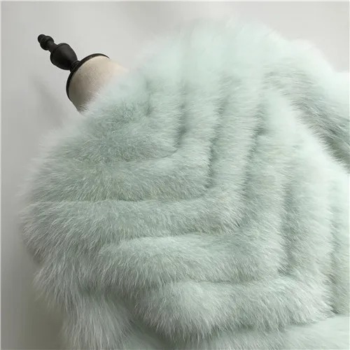 Натуральный Лисий мех жилет осень для женщин натуральный мех жилет зима высокое качество натуральный мех жилет леди - Цвет: Light green