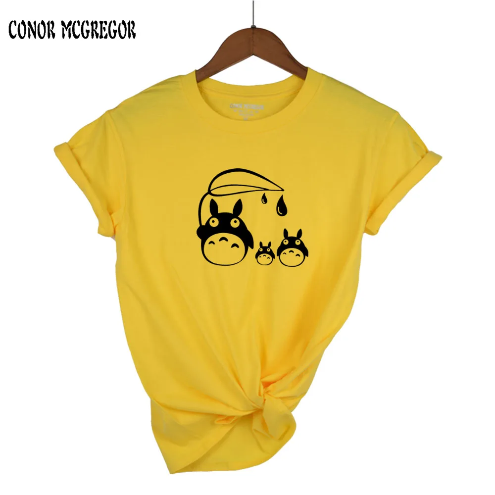 

Kawaii T Shirt Summer Women Tops 2018 Harajuku T-shirts Print My neighbor totoro Short Sleeve Plus Size Tee Shirt Femme