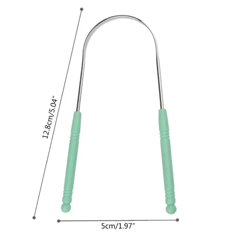 1 шт., скребок для языка из нержавеющей стали, очиститель свежего дыхания, очищающая зубная щетка с покрытием для языка, инструменты для гигиены полости рта