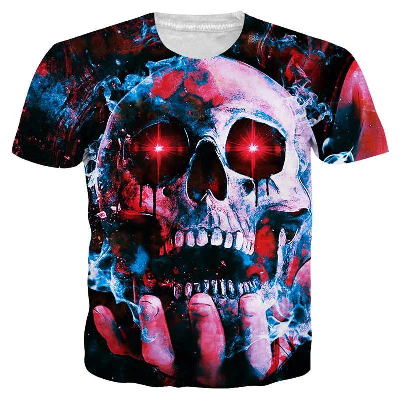 

Summer NewFunny Skull 3d T Shirt Summer Hipster Short Sleeve Tee Tops Men/Women Anime T-Shirts Homme Short Sleeve Tops 2019