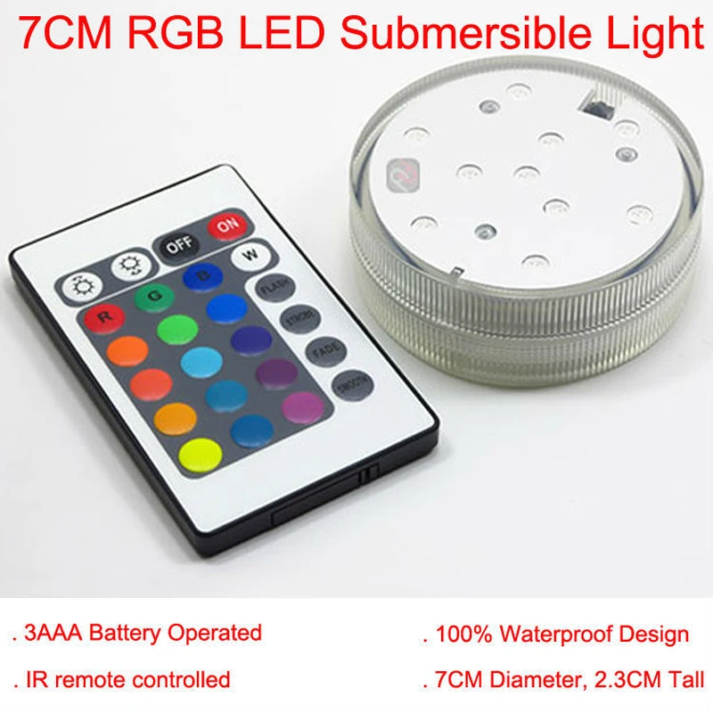 rgb led light base with remote
