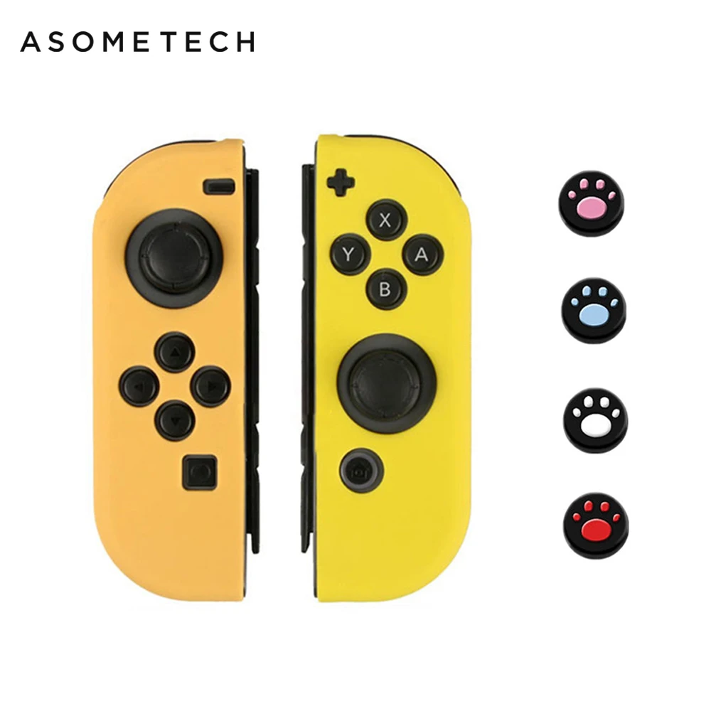 6 في 1 ل Nintend التبديل تحكم غمبد المقود غطاء من السيليكون لنينتندو التبديل NS NX PS4 Joycon زر كاب متحكم الأصابع xbox one