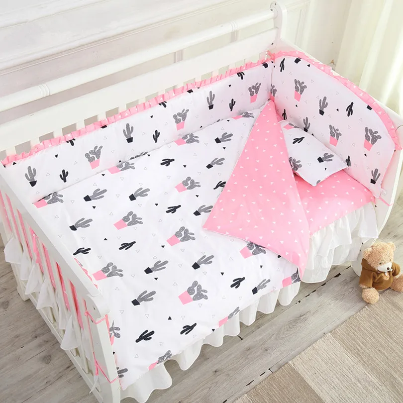 

Baby Bedding Sets Cotton Cartoon Baby Crib Bumpers Bedding Bed Safety Baby Fence Bed Sheets Pillow Newborn Bumper Baby Bed Set