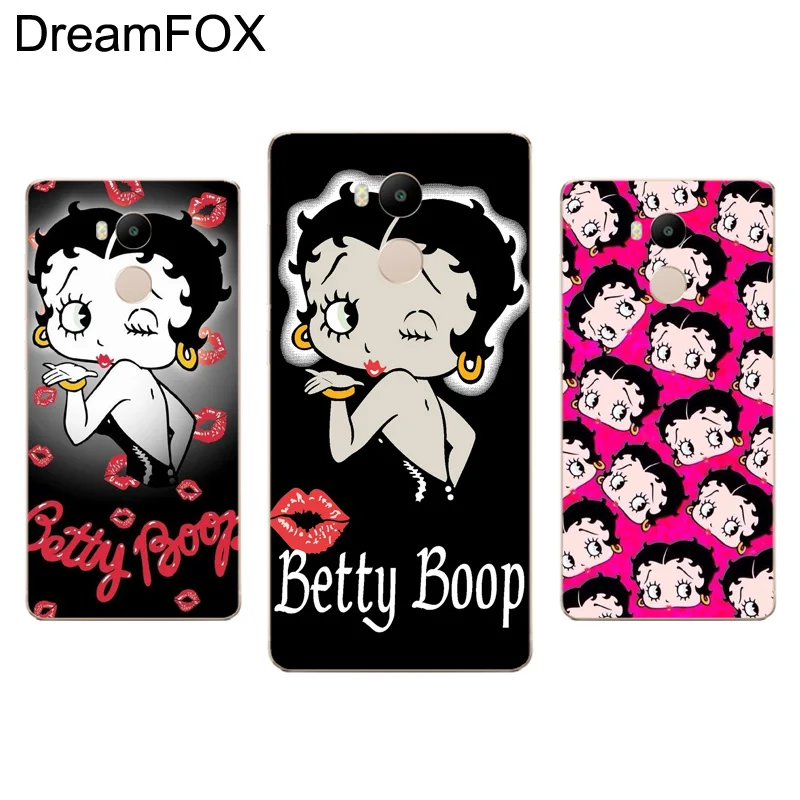 DREAMFOX L335 Betty Boop Soft TPU Silicone Case Cover For Xiaomi Redmi Note 3 4 5 Plus 3S 4A 4X 5A Pro Global |