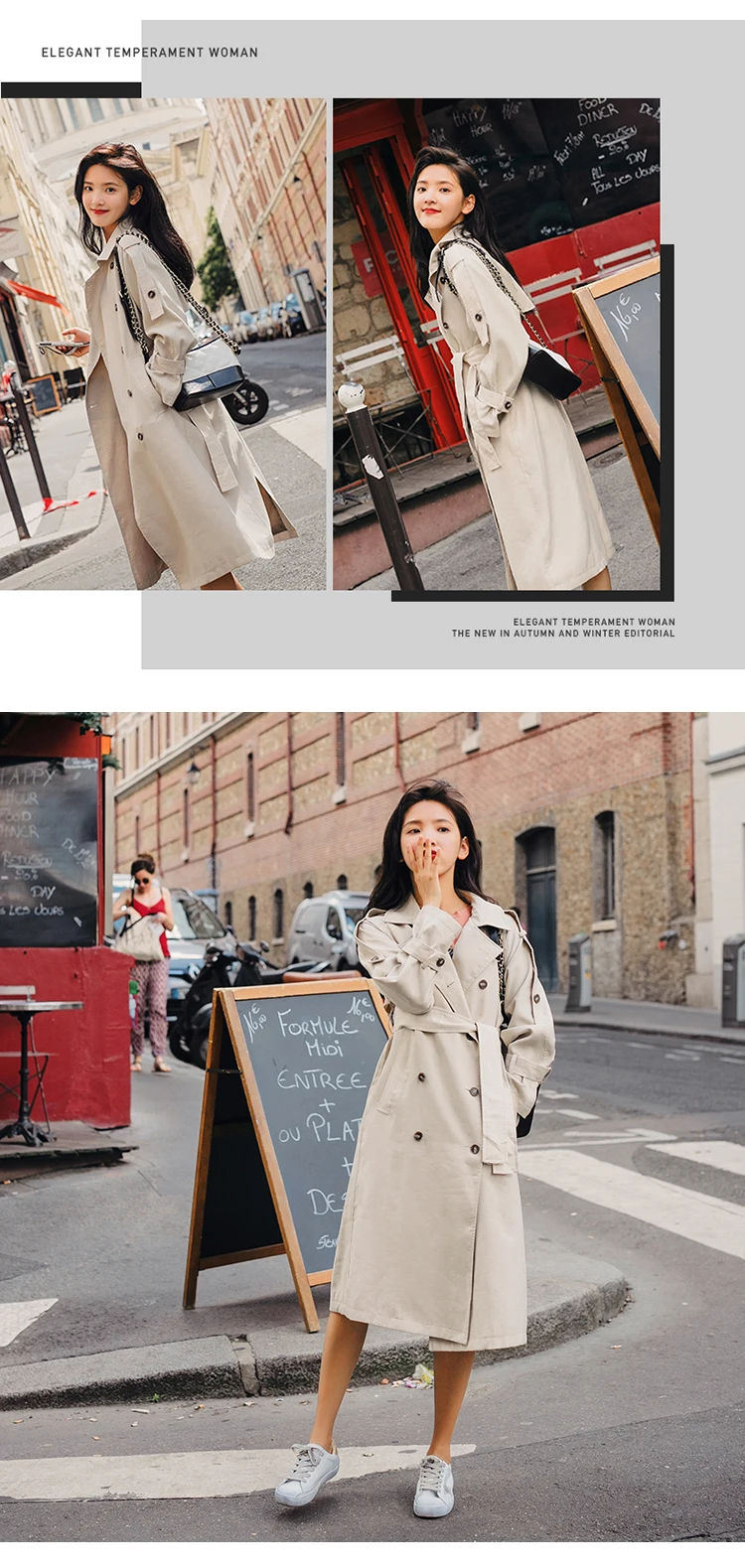 Модные женские удобные толстые теплые длинные пальто Новое поступление осень зима корейский OL темперамент верхняя одежда простой праздничный Тренч