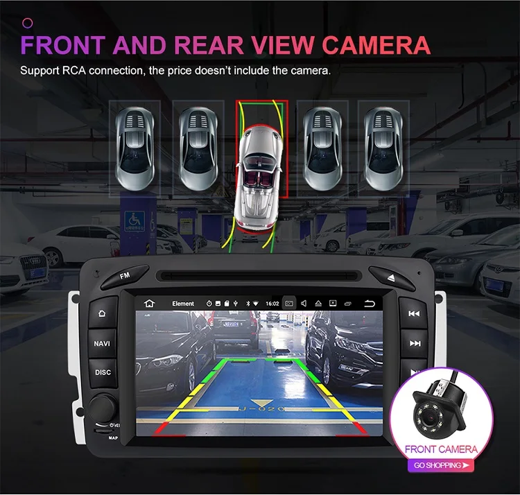 Cheap Isudar Car Multimedia player Android 9 2 Din GPS Autoradio For Mercedes/Benz/CLK/W209/W203/W208/W463/Vaneo/Viano/Vito FM DSP DVR 11