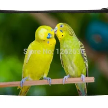 Пара любителей попугаев птички на ветке печать на заказ маленькая косметичка браслет Сумочка