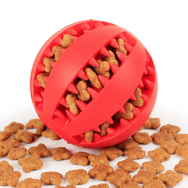 5cm Dog Toy Interactive Rubber Balls Pet Dog Cat Puppy ElasticityTeeth