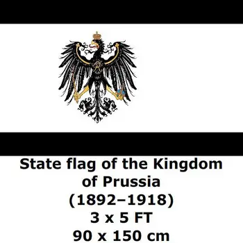 

Prussia Flag 3X5FT 100D Polyester Historical Kingdom of Prussia Prussian Germany Flags and Banners For Home Decoration