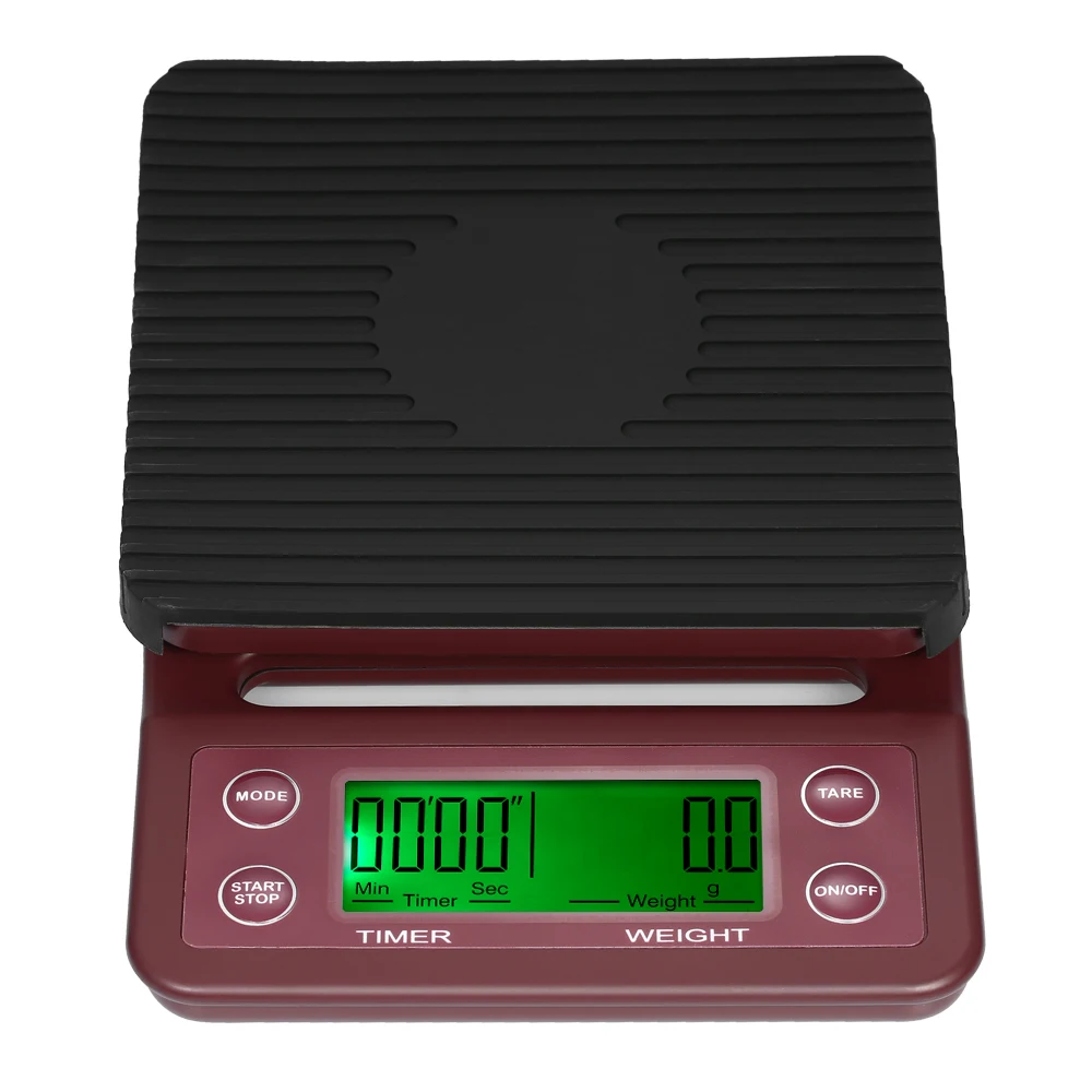 

5kg/0.5g Coffee Drip digital Scale Accurate Electric Kitchen Scale Coffee Scale with Timer and Tare Function LCD Display