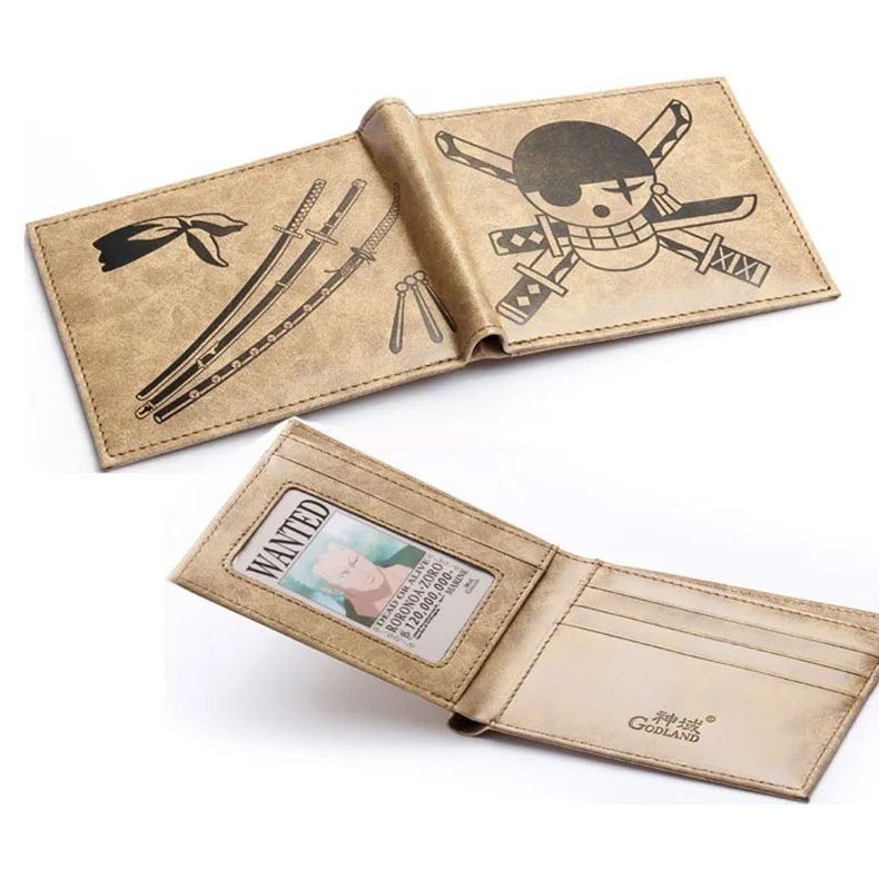  Retro PU Anime Pirate Printing Wallet Purse Pouch Cosplay Costume Hot Sale 