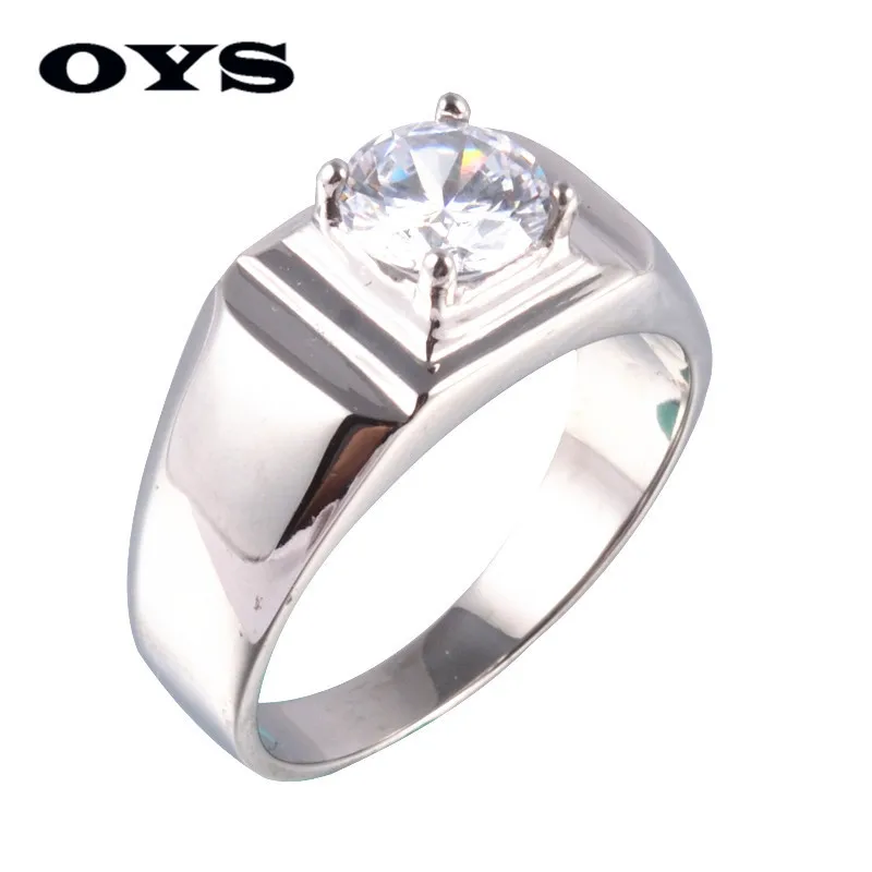 2016 New Design Zircon Crystal Wedding font b Rings b font Stainless Steel Minimalist Geometry Gem