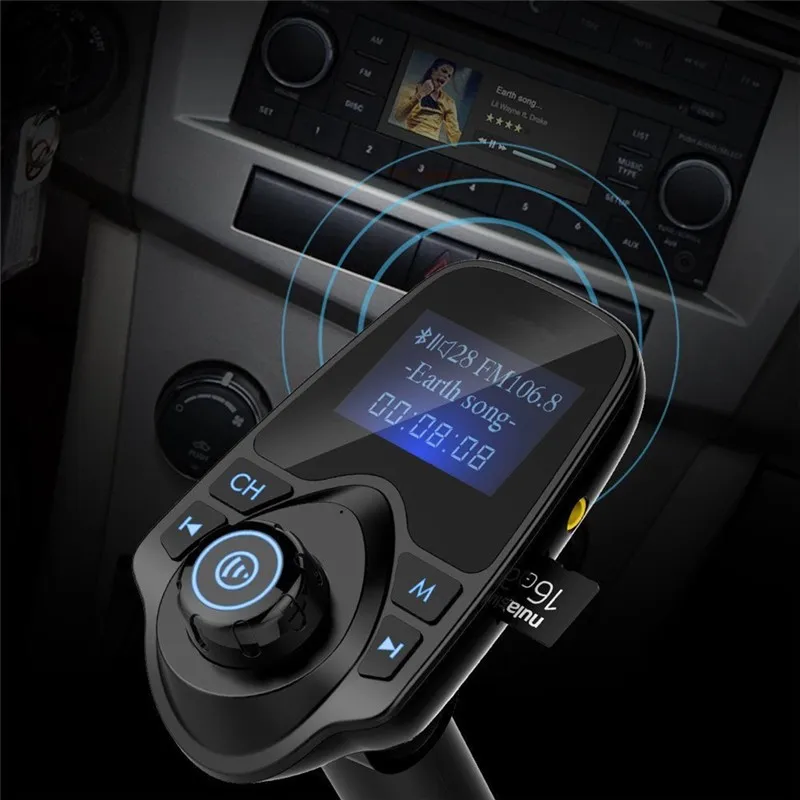 Aux fm-передатчик модулятор двойной USB порт Bluetooth Handsfree автомобильный комплект fm-радио адаптер MP3 музыкальный плеер Поддержка TF карта u-диск