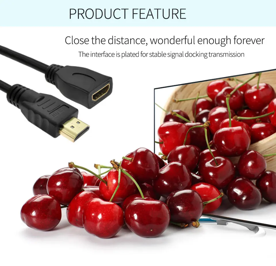 HDMI Extension Cable Male to Female 1m 2m 3m HDMI 3D 4K 1.4v High quality HDMI Cable Adapter for HD TV LCD Laptop PS3 Projector (6)