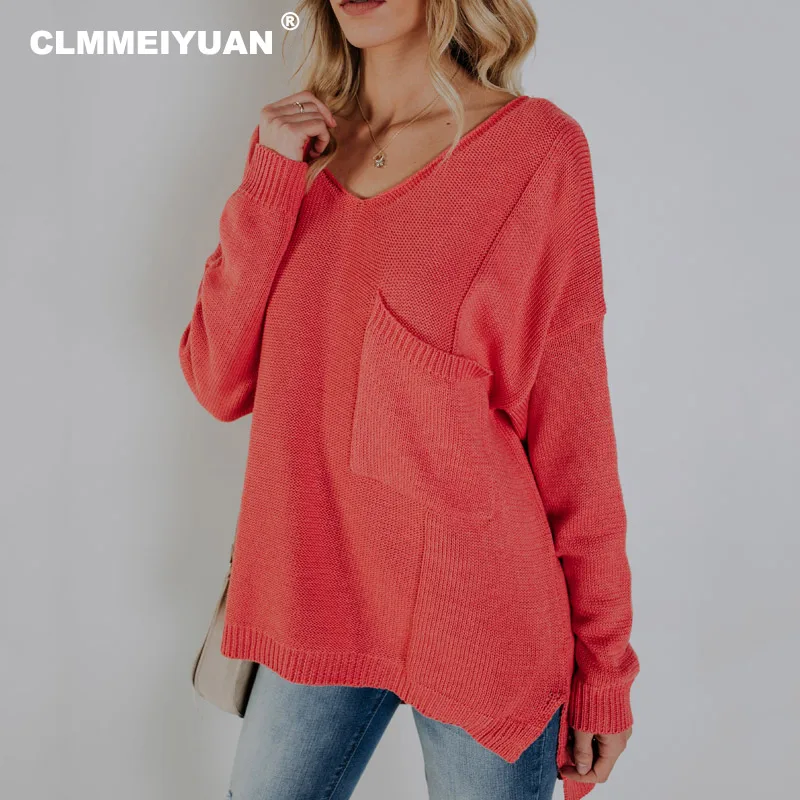2018 Autumn Sweaters Batwing Sleeve Oversized Orange Sweater Winter Knitted Pullovers Women Sexy Back Hollow Out Jumper | Женская одежда