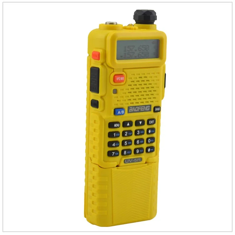 Baofeng UV-5R радио dualband yerow walkie talkie 136-174/400-520 МГц двухстороннее радио ж/Бесплатные наушники и литий-ионный аккумулятор 3800 мАч