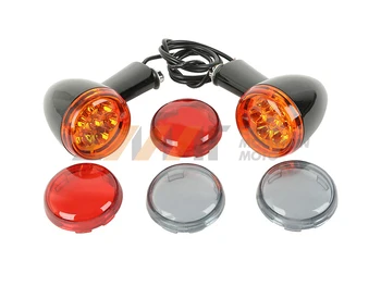 

Black Rear LED Turn Signal Light+Long Bracket case for Harley XL 883 XL 1200 1992-2016