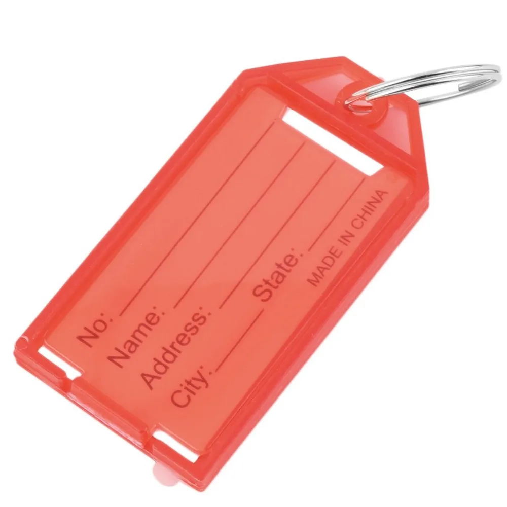 4 цвета пластиковые карты для ключей Брелоки ID бейджики стойки имя карты этикетка в 4 цвета 1 шт