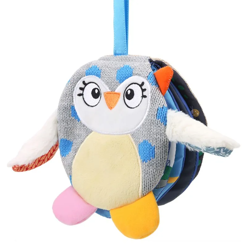 

2019 Infant OWL Shape Cloth Book Animal Pattern Baby Soft Activity Crinkle Cloth Books Educational Learning Toys