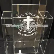 Free Shipping High Quality Price Reasonable Cheap Clear Acrylic Lectern podium plexiglass