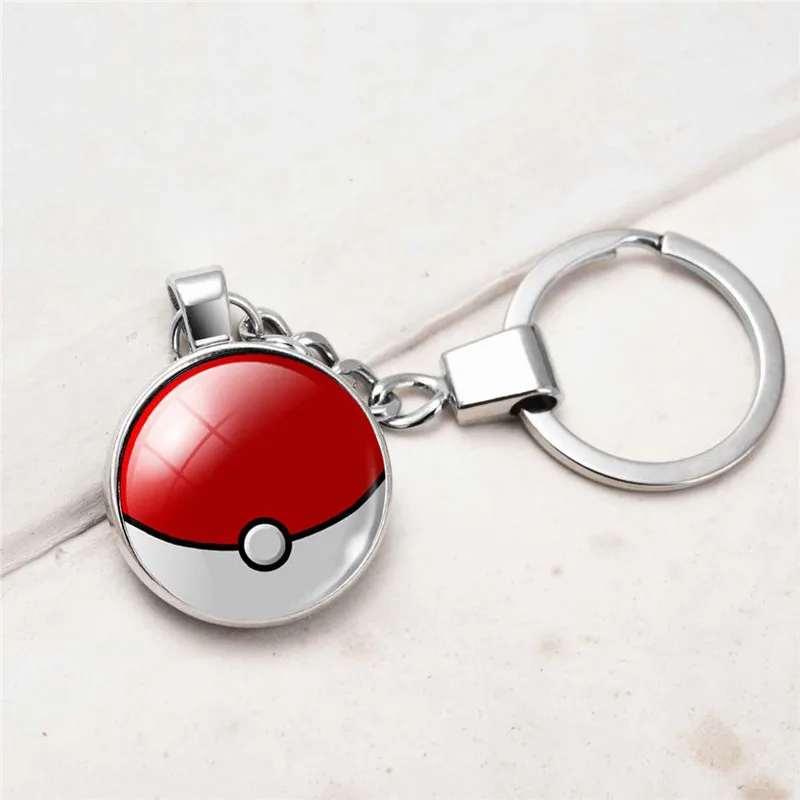 Горячее предложение! Распродажа! Pikachu Pokemon Pokeball серебряный ключ с покрытием цепи
