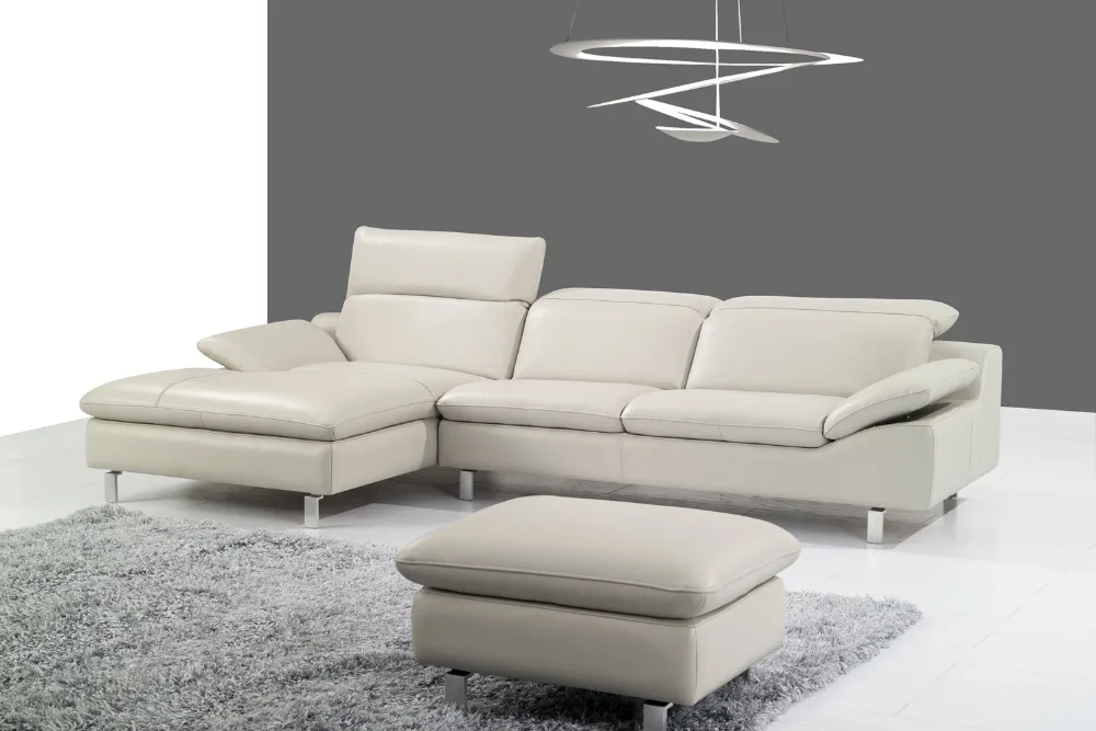Muebles de sala blanca taburete de cuero de moda muebles sala de estar otomana de cuero.jpg