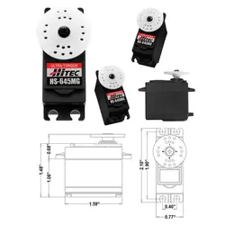 100% оригинал Hitec HS-645MG металла большой крутящий момент сервоприводы 9,6 кг моделирование Standward Servo с металлической шестерни Servo для RC Запчасти