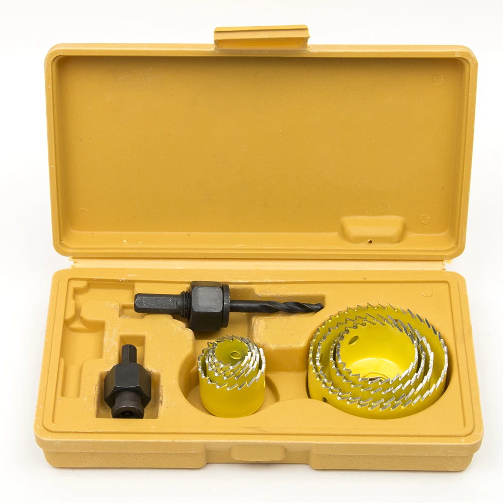 8pcs Hole Saw Drill Bit Cutting Kit Opener Hole Saw Cutter W/ Case