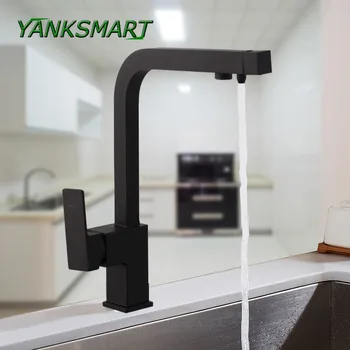 

YANKSMART Filter Kitchen Faucets Deck Mounted Tap 360 Rotation with Water Purification Features Mixer Taps Crane For Kitchen