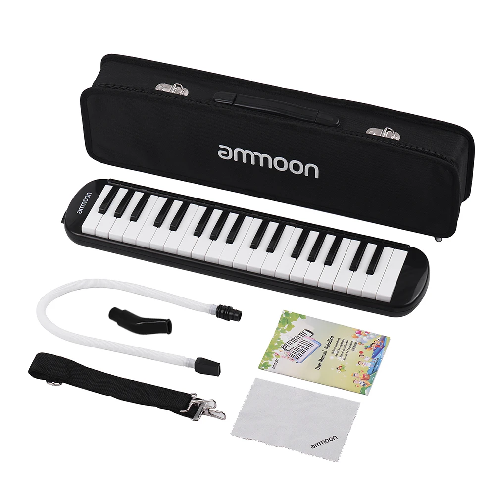Ammoon 37 клавишная мелодика Pianica Фортепиано стиль клавишная гармоника рот орган с мундштуком очистки тряпичный чехол музыкальный подарок