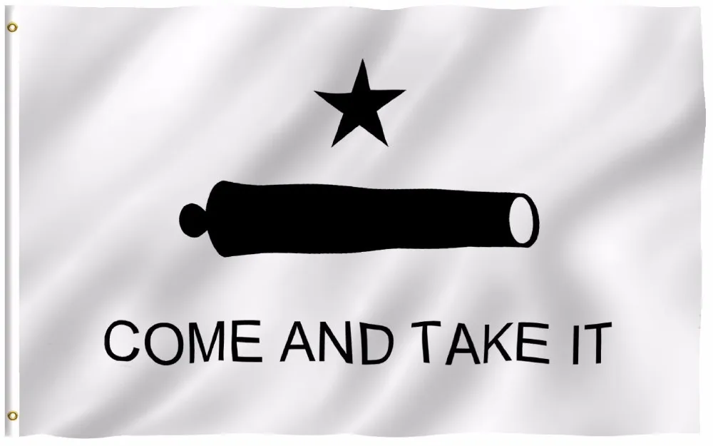 Texas Gonzales Cannon Come And Take It Flag Banner 3 By 5 Foot White texas-gonzales-cannon-come-and-take-it-flag-banner-3-by-5-foot-white