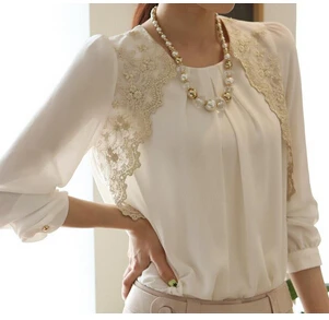 

autumn Women Blouses 2018 New Plus Size Shirts Chiffon Blouse Casual Shirt women Top Blusas Femininas Beige Shirt
