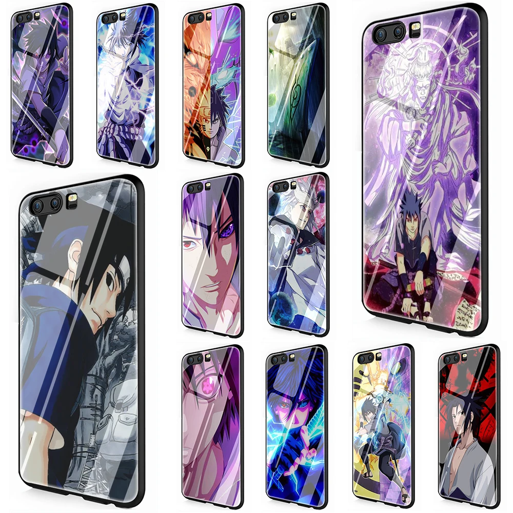 

Naruto Sasuke Tempered Glass Phone Cover Case for Huawei Y6 Y9 Honor 8X 7A 9 10 P10 P20 P30 Mate 20 Lite Pro