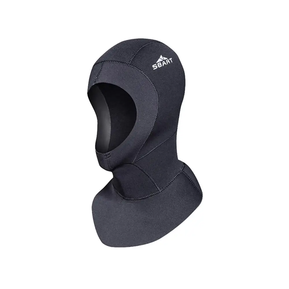 Sbart защита от медузы, капюшон для дайвинга, утолщенная шапочка для плавания, Солнцезащитная маска для лица с капюшоном, маска для дайвинга, сёрфинга - Цвет: Black
