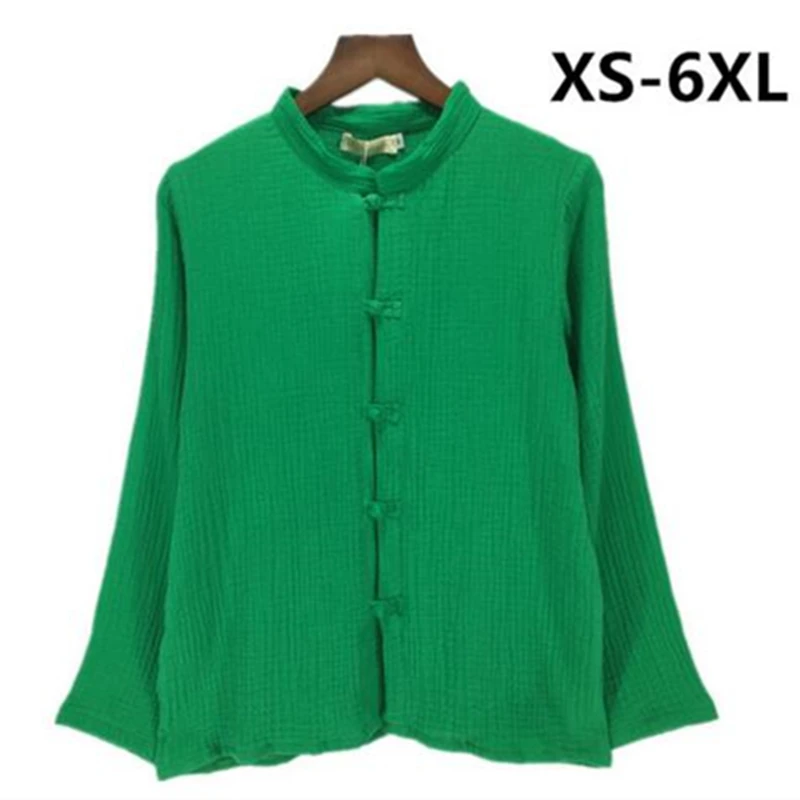 

2019 New Style Vintage Confortable Women Shirt Cotton Linen Chinese Folk Style Elegant Lady Blouse TOps Plus Size M-5XL/6XL Blac