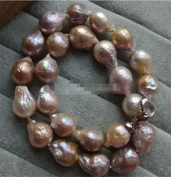 

natural freshwater pearls big pearl 13-16 mm 18" 36"