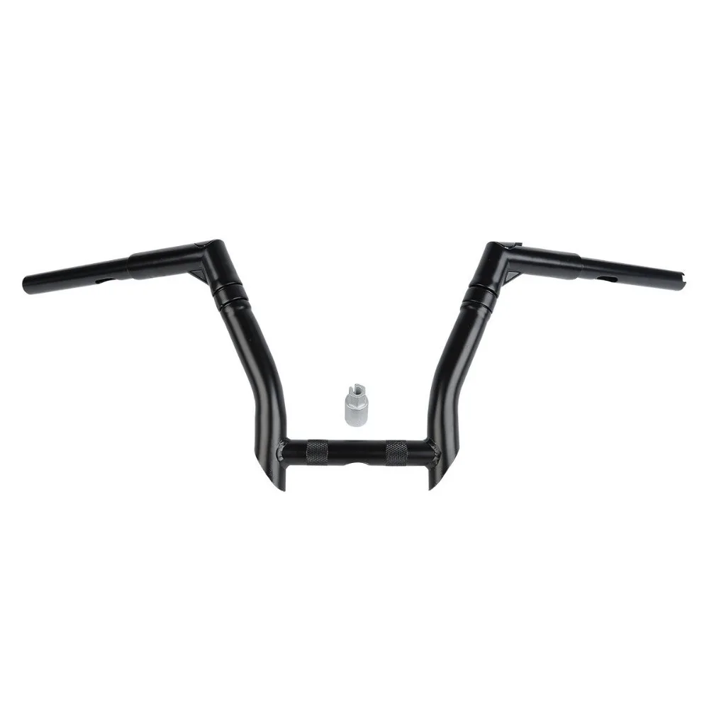 Черный " /10" Rise 1-1/" Руль для Harley Dyna Switchback 12-16 Street Bob 13-17