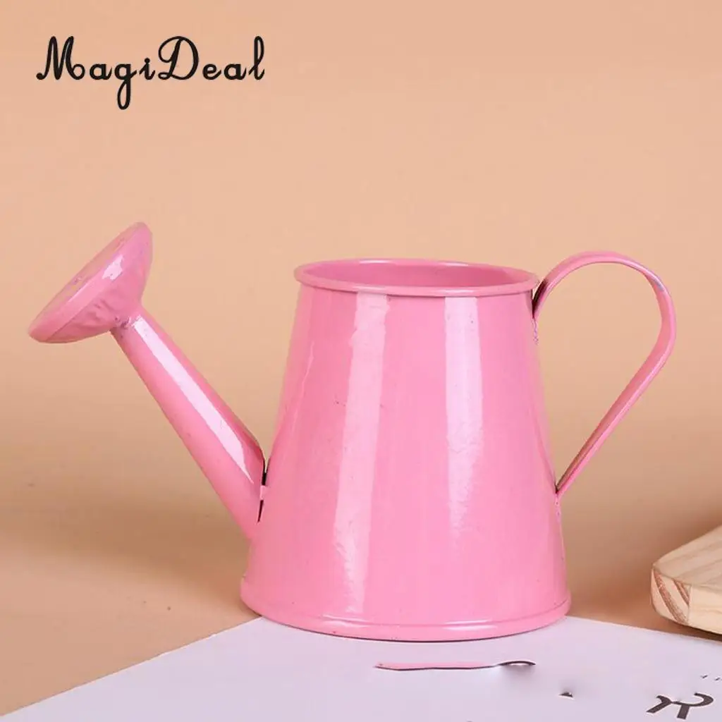 Decorative Iron Metal Watering Cans Garden Flower Bucket Metal Flower Pot Home Garden Decor