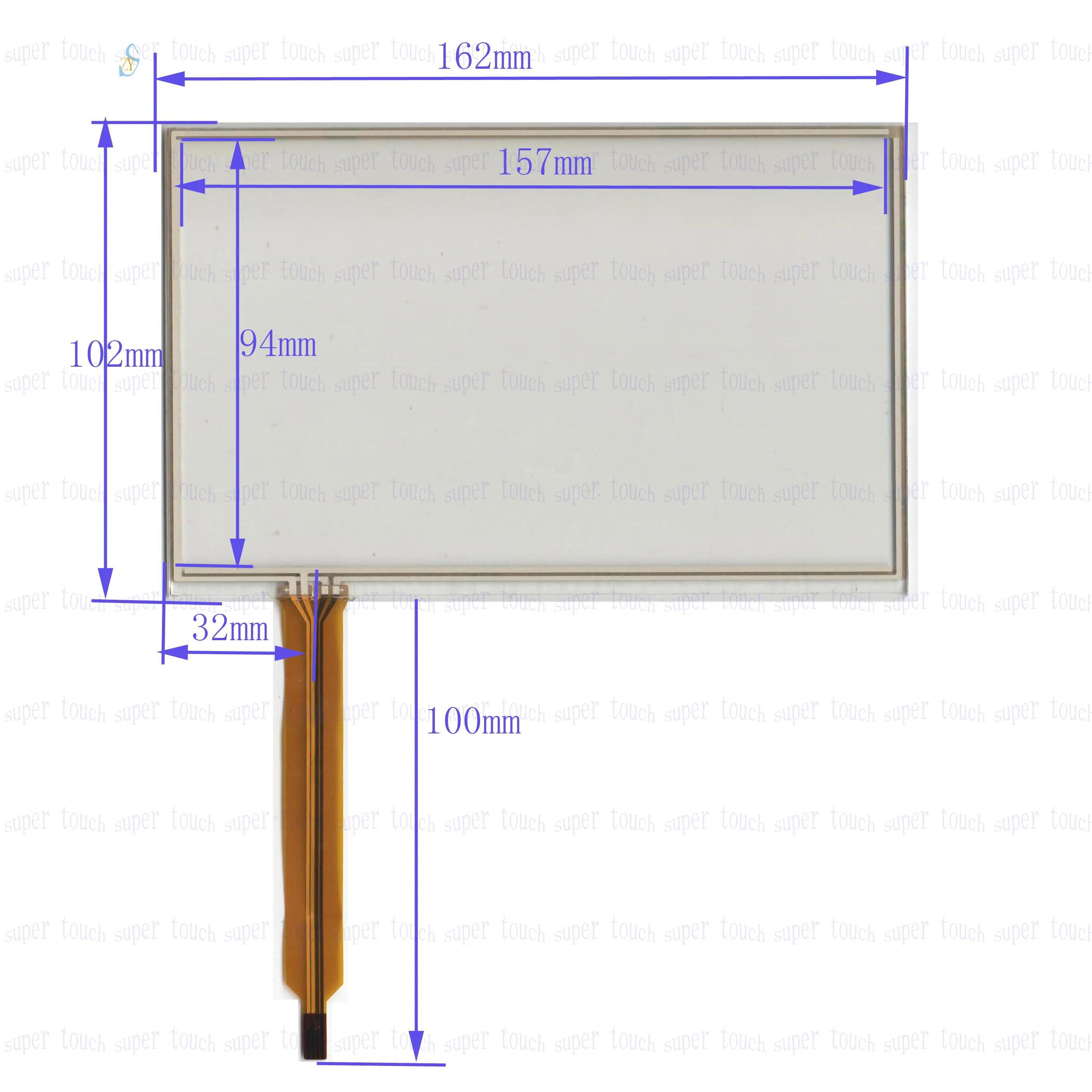 

ZXYS ZhiYuSun KDT-6488 162*102mm 7inch 162*102 resistance screen this is campatibility Industrial general purpose