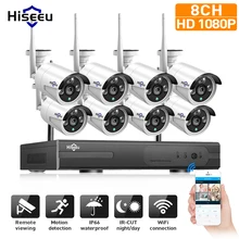Hiseeu WNKIT 8HB612 1080P ip-камера для записи видео по сети беспроводная Wifi камера набор 8 каналов HD 2MP CCTV система наружного водонепроницаемого ночного видения