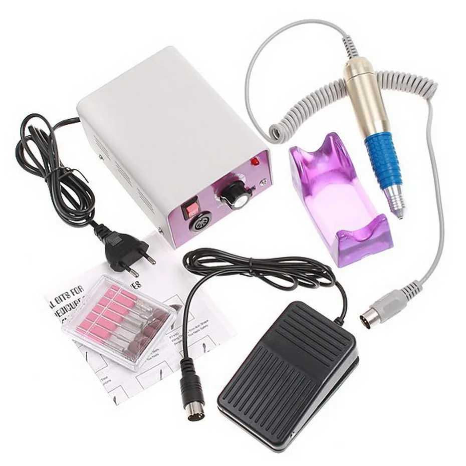

2018 Brand 25000RPM Electric Nail Art Drill Machine Manicure Set, Nail File Drill Bit Accessories Pedicure Pen Machine EU plug