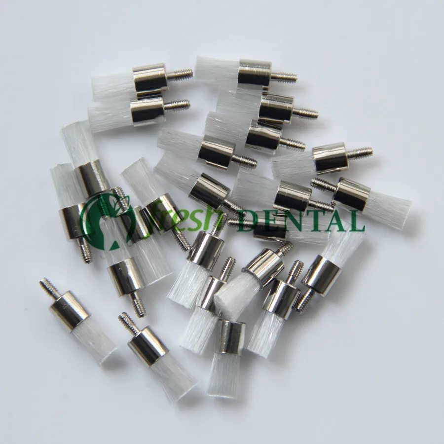 Escova de Nylon Dental Polimento Prophy Escova Estilo Parafuso Plana Profilaxia Branco Pb310 1000 Pcs 4 1000 PCS Dental polimento prophy escova Dental