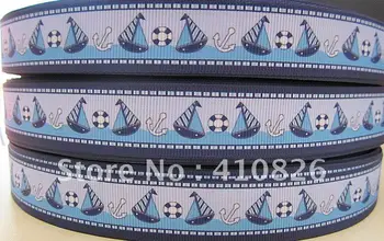 

Q&N ribbon 7/8inch 22mm boat Cartoon Character printed Grosgrain Ribbon party decoration satin ribbons 50yds/roll free shipping