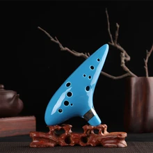 12 Holes Ocarina Alto C key Sky Blue Ocarina Handmade Ocarinas Musical Instrument flute Zelda Ceramic Flauta free shipping