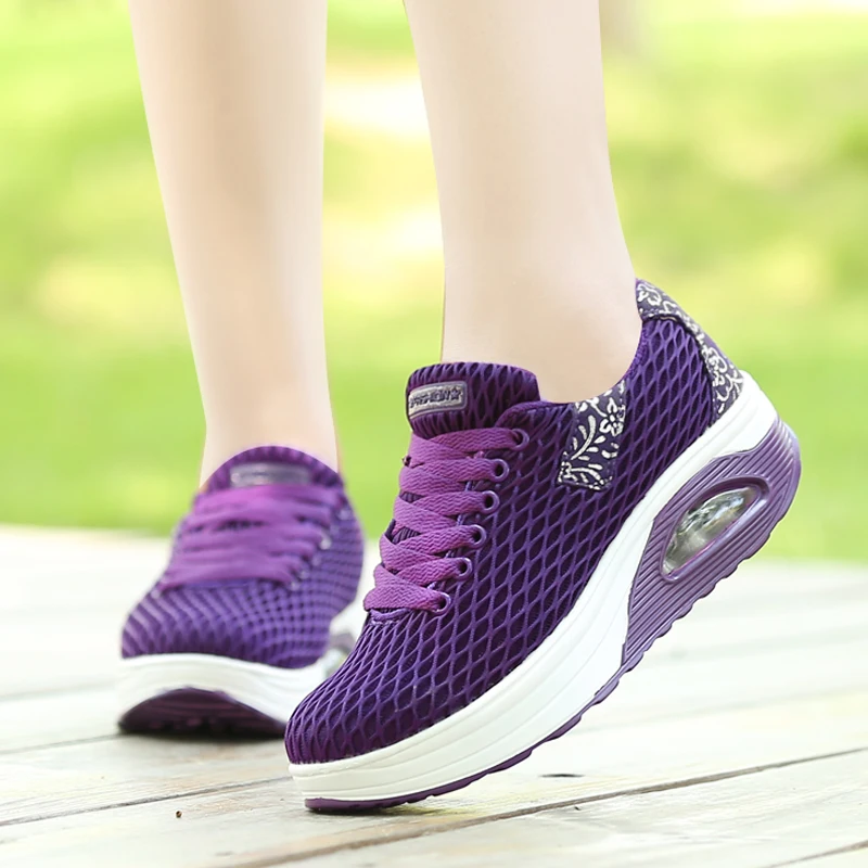 

Plus size 35-41 Outdoor comfortable running Sports Shoes lightweight Women SneakersThick Soles breathableToning Shoes Sports w5