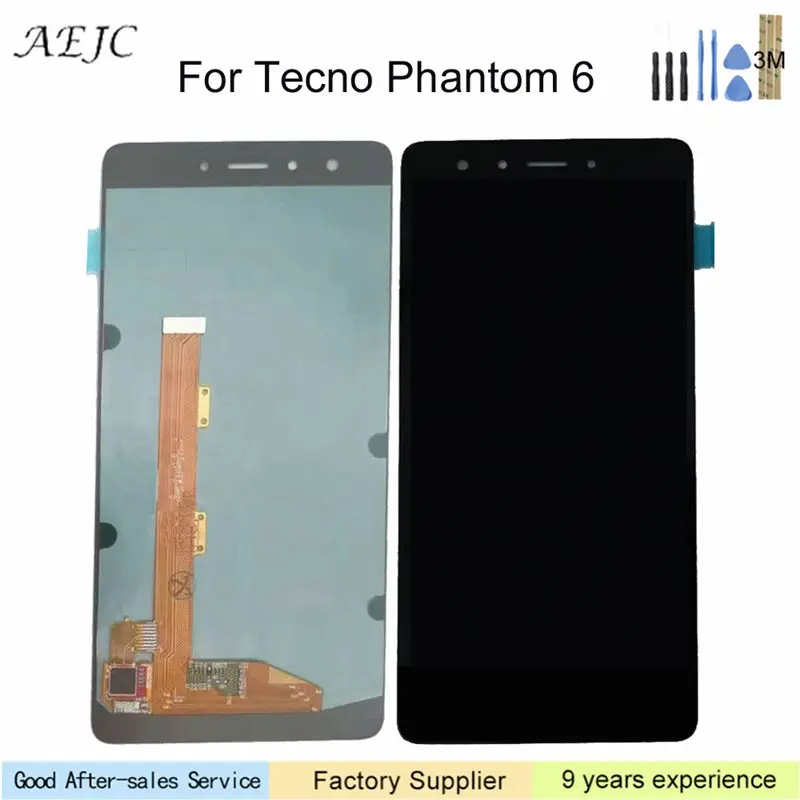 

For TECNO Phantom 6 LCD Display Touch Screen Sensor Panel Assembly Replace 5.5 inch For TECNO Phantom 6 Screen with Tools