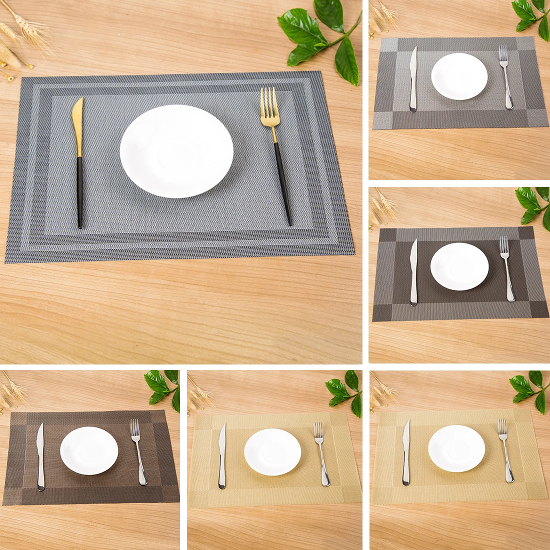 PVC Dining Table Mats Table Cloth Pad Washable Table Mat Stain
