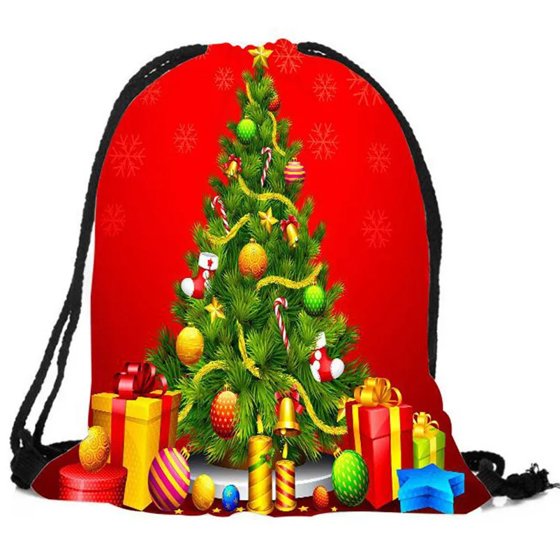 Шнурок Сумки Merry Рождество конфеты сумка рюкзак Комплект Карман Drawstring сумка для хранения Для женщин Для мужчин подарок для девочек A8