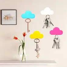 Облако Форма Key Holder розовый синий Магнитная магниты настенный держатель для ключей 3 м Стикеры освещённости дома вешалка настенная ключи