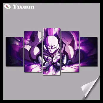 

Frame 5 Panels Canvas Painting dragon ball Hit Wall Art Painting Modern Home Decor Picture For Living Room